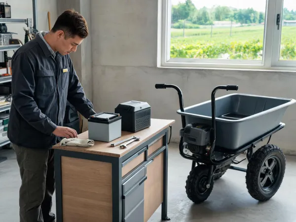 Wheelbarrow battery inspection